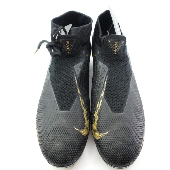 Nike Phantom VSN Elite DF FG Black Gold Soccer Cleats Mens Size 12.5 AO3262-077 - Picture 6 of 12